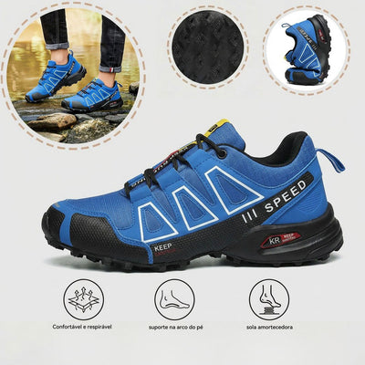 Sapatos ortopédicos desportivos e confortáveis — com apoio para o arco do pé, antiderrapantes, respiráveis e resistentes ao desgaste.