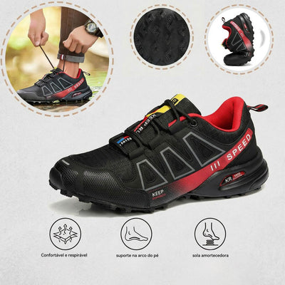 Sapatos ortopédicos desportivos e confortáveis — com apoio para o arco do pé, antiderrapantes, respiráveis e resistentes ao desgaste.