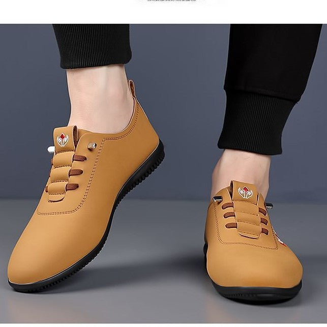 Sapatos ergonómicos com palmilha ortopédica — Couro de vaca italiano de alta qualidade com apoio para o arco do pé, para ajudar a aliviar a dor nos pés