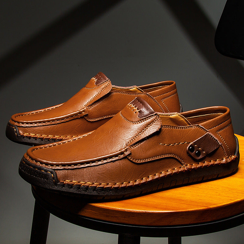Sapatos ortopédicos confortáveis — fabricados em pele de vaca italiana, com apoio para o arco do pé, para aliviar a dor; leves e com amortecimento.