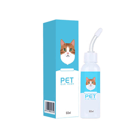 Produto de limpeza para as orelhas de cães e gatos
