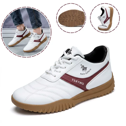 Sapatos ortopédicos de marca — macios e confortáveis, com excelente apoio — aliviam as dores nos pés.