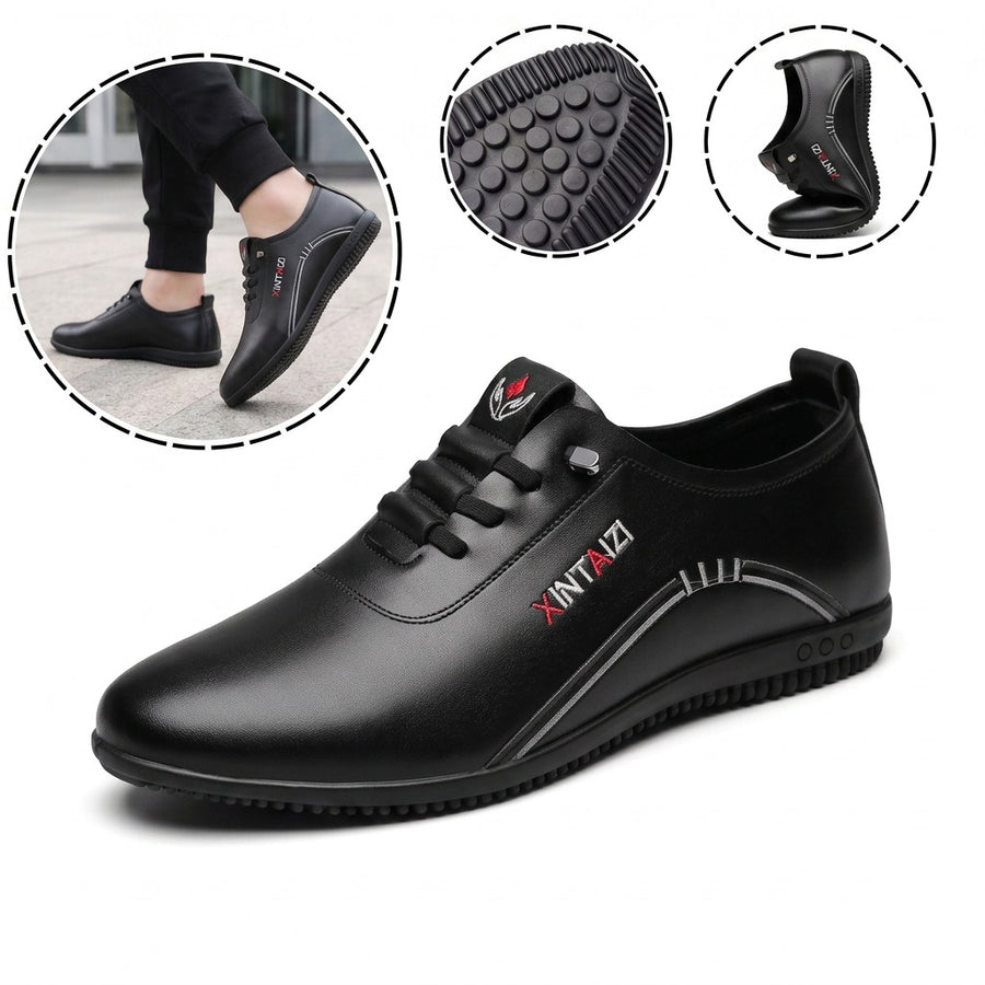 Sapatos ergonómicos com palmilha ortopédica — Couro de vaca italiano de alta qualidade com apoio para o arco do pé, para ajudar a aliviar a dor nos pés