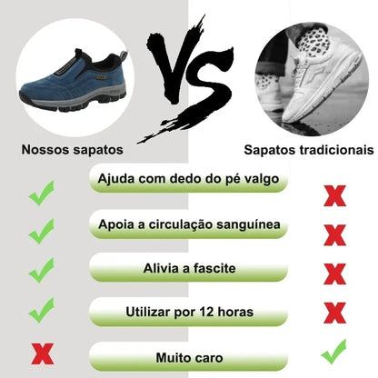 ✅30% de desconto hoje: Não perca! 🎉Sapatos ortopédicos de camurça macios e confortáveis - sapatos de caminhada ultraleves🎁Concebidos para aliviar as dores nas pernas