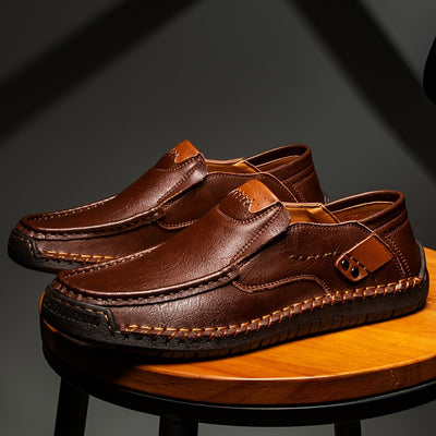 Sapatos ortopédicos confortáveis — fabricados em pele de vaca italiana, com apoio para o arco do pé, para aliviar a dor; leves e com amortecimento.