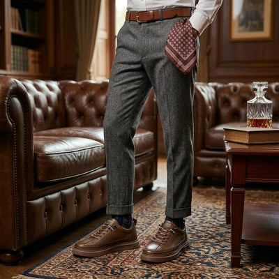 Sapatos ortopédicos confortáveis e casuais – feitos à mão em pele de bovino italiana, com suporte para o arco do pé para uma caminhada confortável.