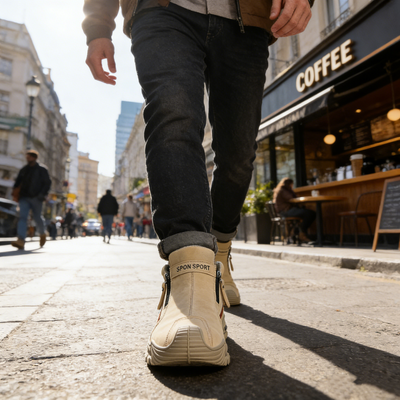 Sapatos ortopédicos confortáveis — macios e confortáveis, com excelente apoio — aliviam as dores nos pés.