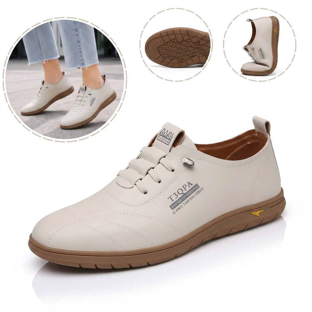 Sapatos ergonómicos ortopédicos de couro — Couro de vaca italiano de alta qualidade, apoio do arco, estabilidade do calcanhar e alívio da dor nos pés