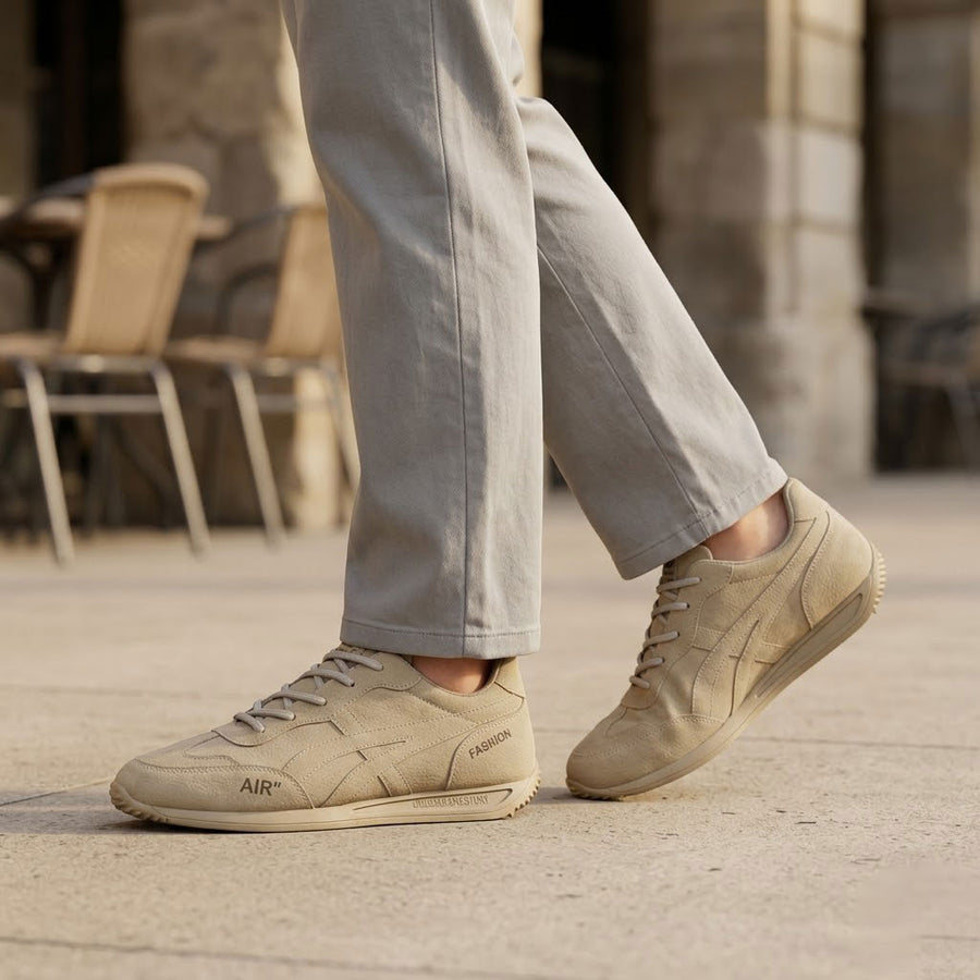 Sapatos ortopédicos confortáveis — fabricados em camurça de alta qualidade, com apoio para o arco do pé, para aliviar a dor; leves e com amortecimento.