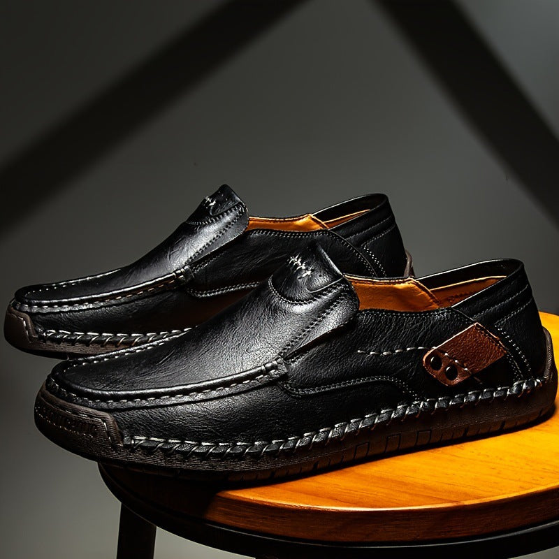 Sapatos ortopédicos confortáveis — fabricados em pele de vaca italiana, com apoio para o arco do pé, para aliviar a dor; leves e com amortecimento.