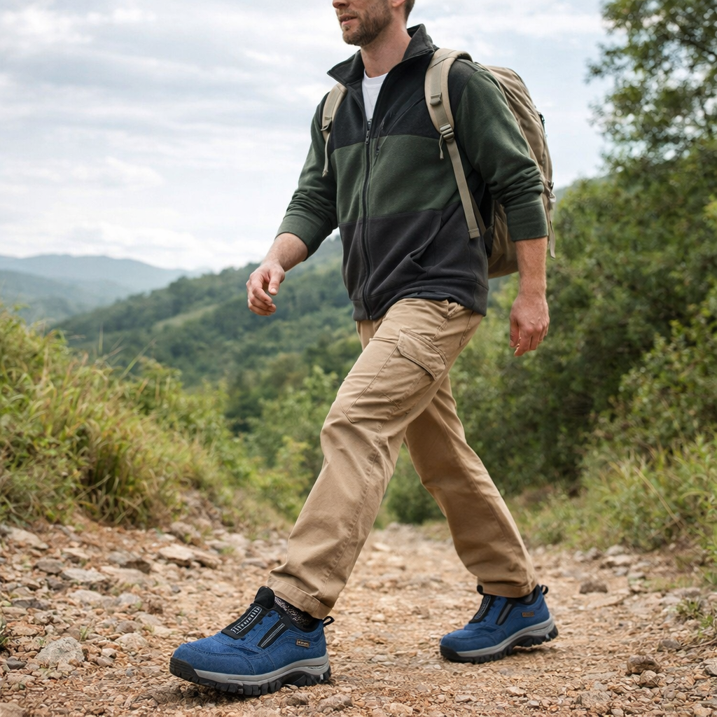 🔷30% de desconto hoje: Não perca! ⬛Novos sapatos ortopédicos de camurça macia e confortável - sapatos de caminhada ultraleves✅Concebidos para aliviar as dores nas pernas.