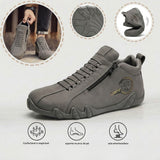 Sapatos ortopédicos confortáveis — apoio ergonómico do arco do pé, alívio da dor, biqueira larga que não aperta o pé.