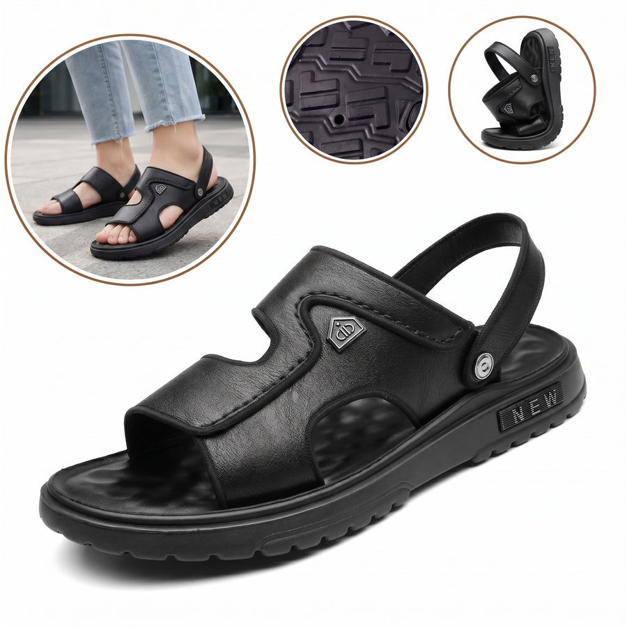 Sandálias antiderrapantes e respiráveis — com apoio no arco do pé, para aliviar a dor; macias e com amortecimento.