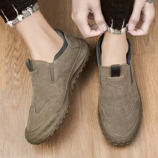 Sapatos ortopédicos confortáveis em camurça — com apoio do arco do pé, para aliviar a dor; recomendados por podólogos!