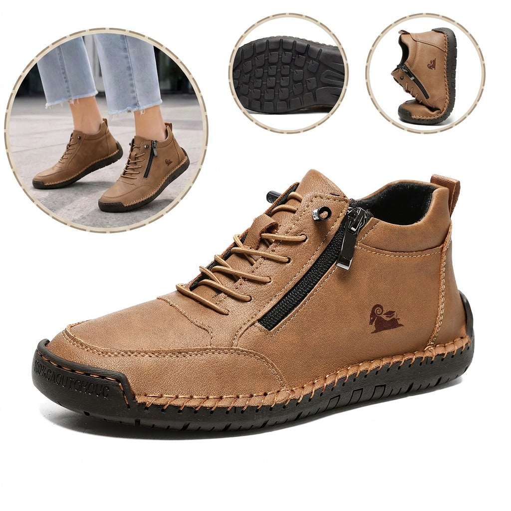 Sapatos ergonómicos com palmilha ortopédica — Couro de vaca italiano de alta qualidade com apoio para o arco do pé, para ajudar a aliviar a dor nos pés