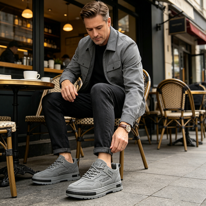 Sapatos ortopédicos confortáveis — macios e confortáveis, com excelente apoio — aliviam as dores nos pés.