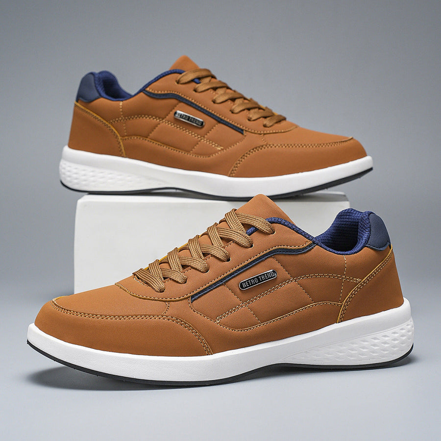 Sapatos ortopédicos confortáveis — com apoio do arco do pé, para aliviar a dor; leves, com amortecimento e revestimento em pele impermeável.