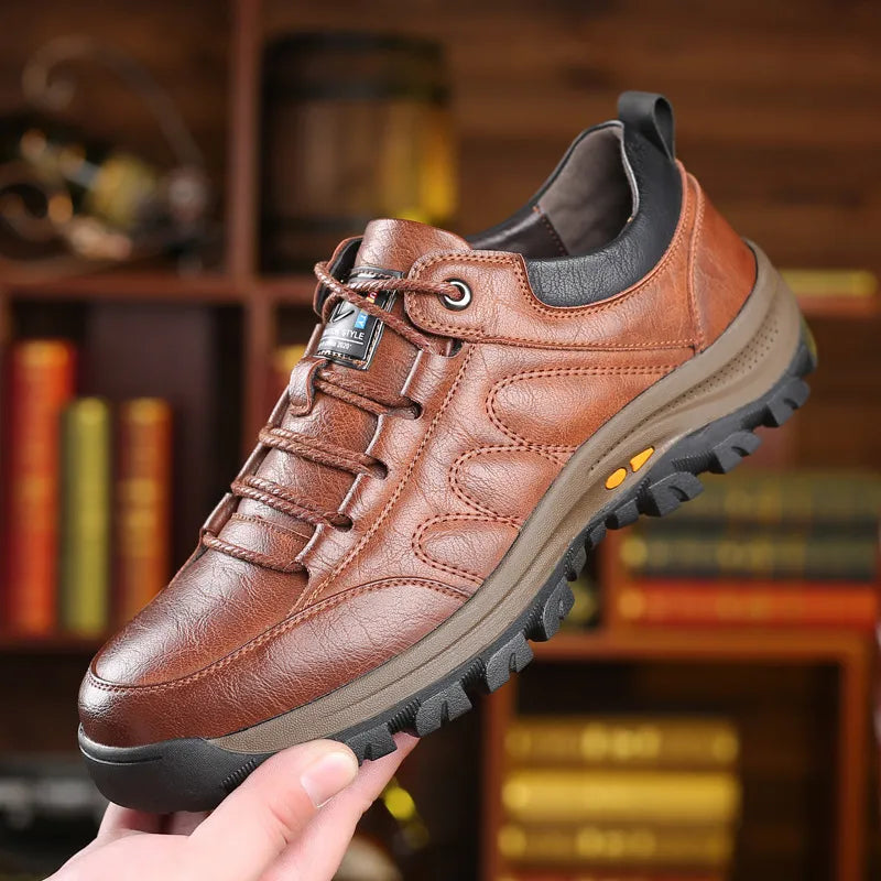 Sapatos ergonómicos com palmilha ortopédica — Couro de vaca italiano de alta qualidade com apoio para o arco do pé, para ajudar a aliviar a dor nos pés