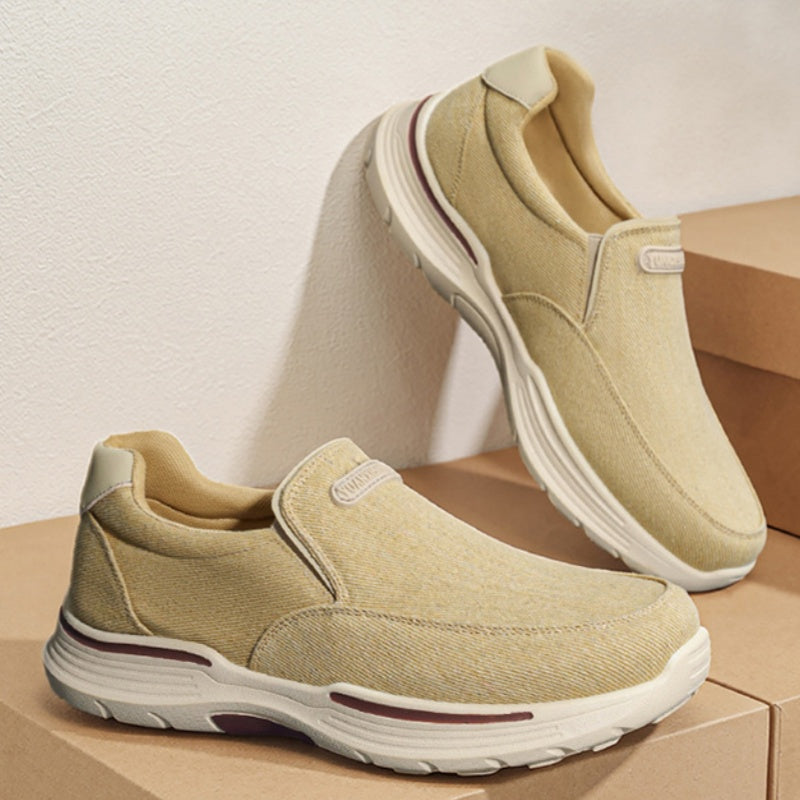 🔷30% de desconto hoje - Não perca! ⬛⏰ Sapatos ortopédicos leves, de uma marca australiana de luxo, com tecnologia respirável e repelente à água/resistente a nódoas 🦶 Alivia as dores nos pés - Tecido sarjado de alta densidade
