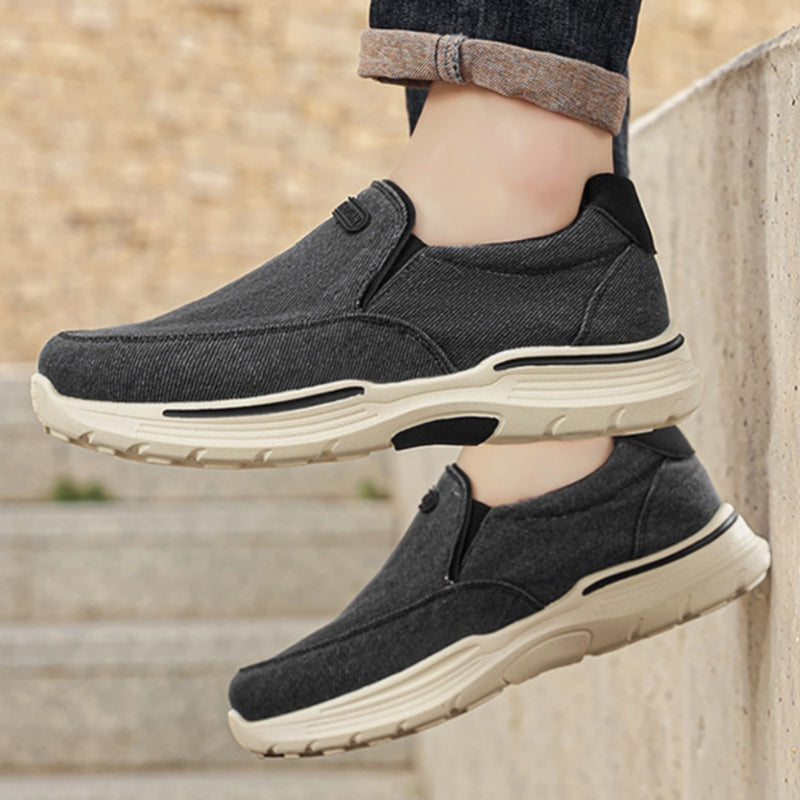 🔷30% de desconto hoje - Não perca! ⬛⏰ Sapatos ortopédicos leves, de uma marca australiana de luxo, com tecnologia respirável e repelente à água/resistente a nódoas 🦶 Alivia as dores nos pés - Tecido sarjado de alta densidade