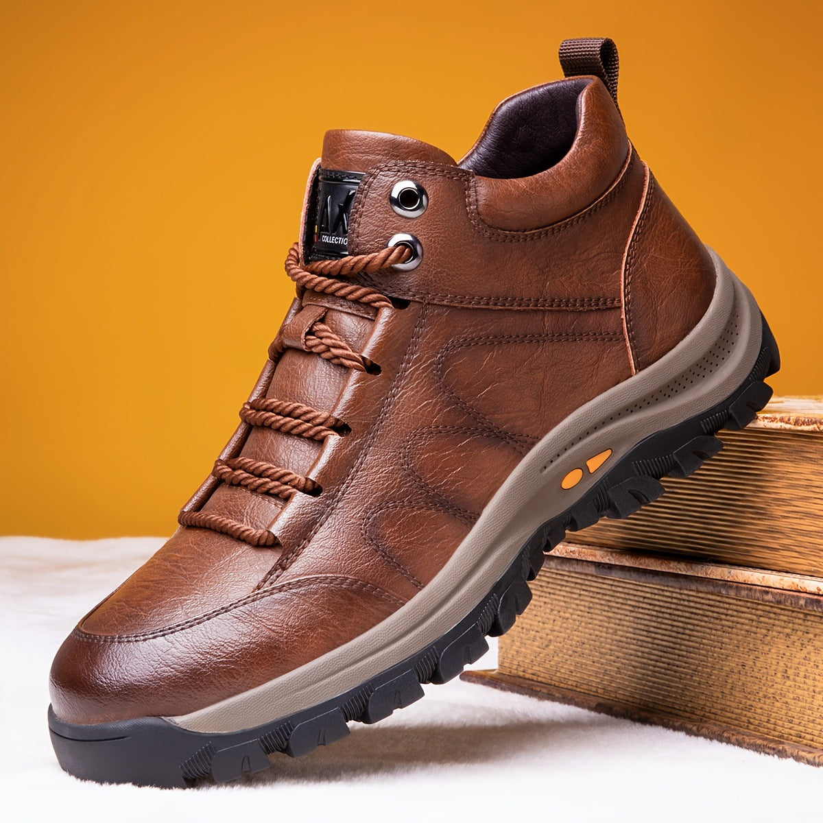🎁 Oferta Especial: 70% de desconto 🎁 Sapatos Ortopédicos em Pele para Homem — Costurados à Mão 👟 Impermeáveis e Antiderrapantes ✅ Suporte para o Arco do Pé — Caminhada Confortável