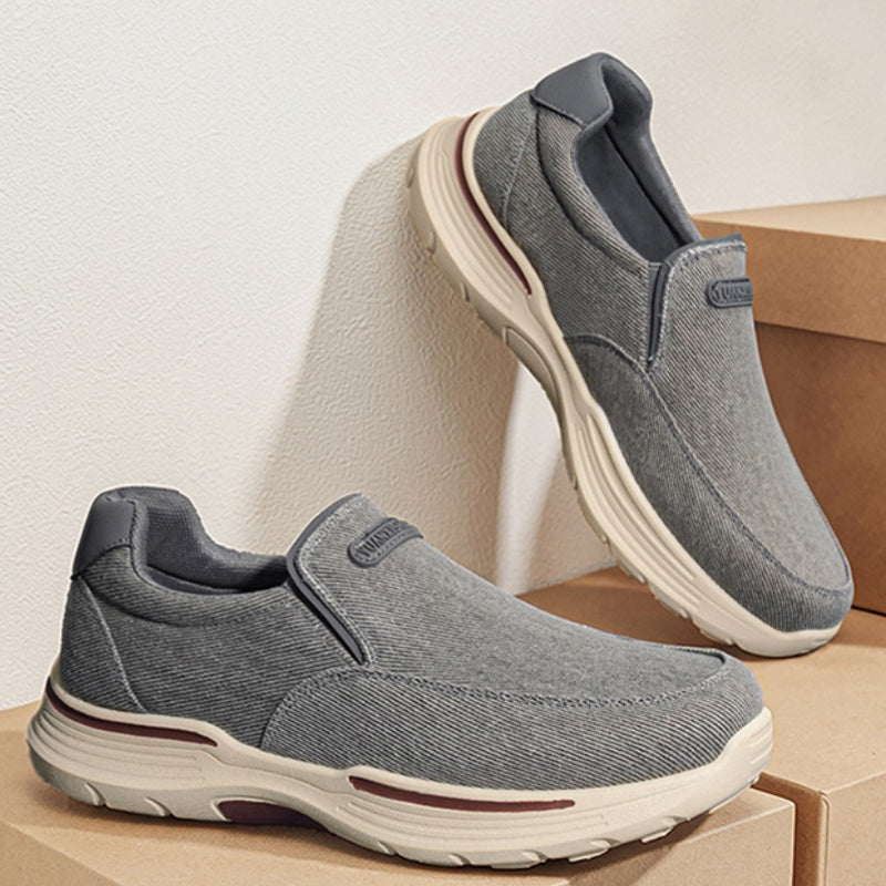 🔷30% de desconto hoje - Não perca! ⬛⏰ Sapatos ortopédicos leves, de uma marca australiana de luxo, com tecnologia respirável e repelente à água/resistente a nódoas 🦶 Alivia as dores nos pés - Tecido sarjado de alta densidade