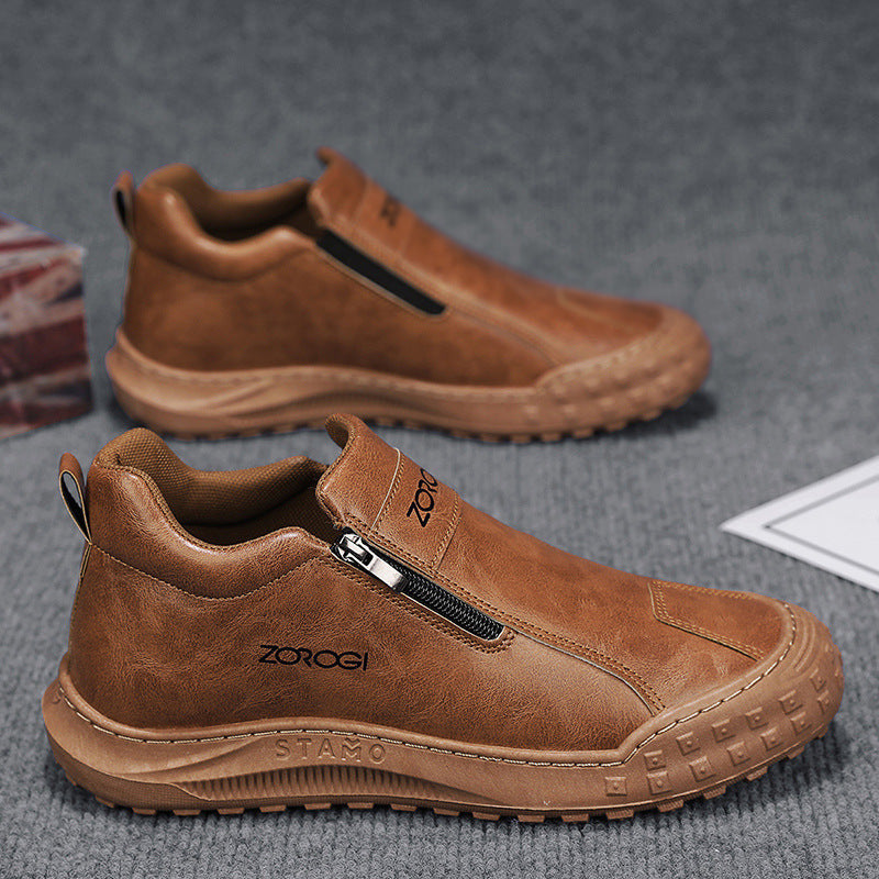 🎁 Oferta Especial: 70% de Desconto 🎁 Sapatos Ortopédicos Masculinos — Sensação de couro bovino macio 👟 Repelente à água e resistente a manchas ✅ Amortecimento duplo e suporte para o arco do pé
