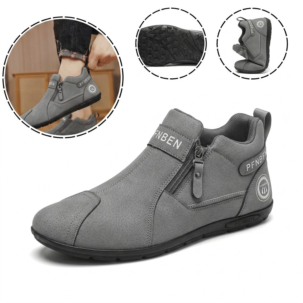 Sapatos ortopédicos antiderrapantes e confortáveis — macios e confortáveis, com excelente apoio — aliviam as dores nos pés.