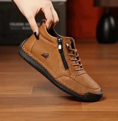 Sapatos ergonómicos com palmilha ortopédica — Couro de vaca italiano de alta qualidade com apoio para o arco do pé, para ajudar a aliviar a dor nos pés