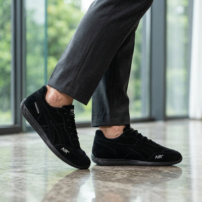 Sapatos ortopédicos confortáveis — fabricados em camurça de alta qualidade, com apoio para o arco do pé, para aliviar a dor; leves e com amortecimento.