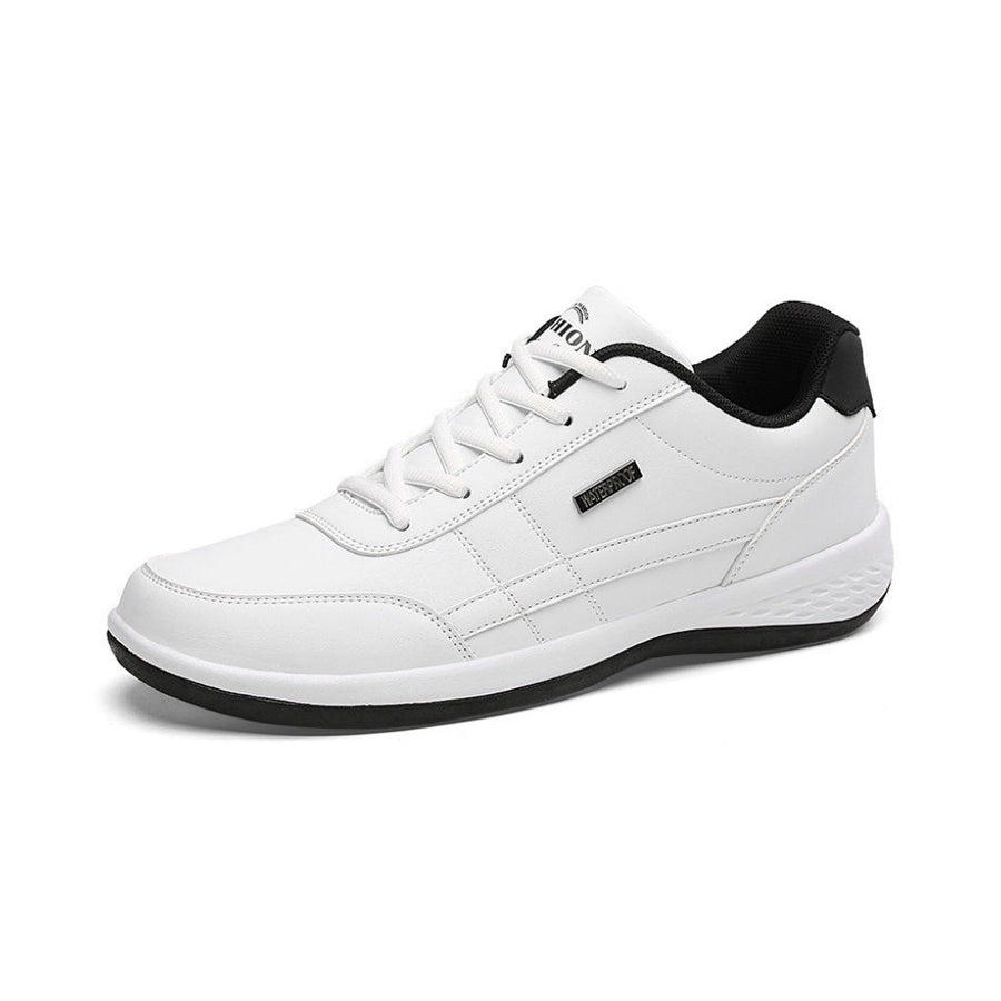 Sapatos ortopédicos confortáveis — com apoio para o arco do pé, para aliviar a dor; leves, com amortecimento e revestimento em pele impermeável.