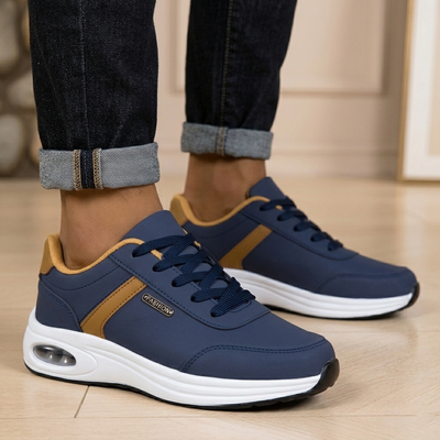 Sapatos ortopédicos confortáveis — com apoio para o arco do pé, para aliviar a dor; leves, com amortecimento e revestimento em pele impermeável.