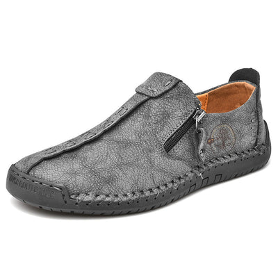 Sapatos ortopédicos confortáveis e casuais — em pele de vaca italiana mate, com apoio para o arco do pé