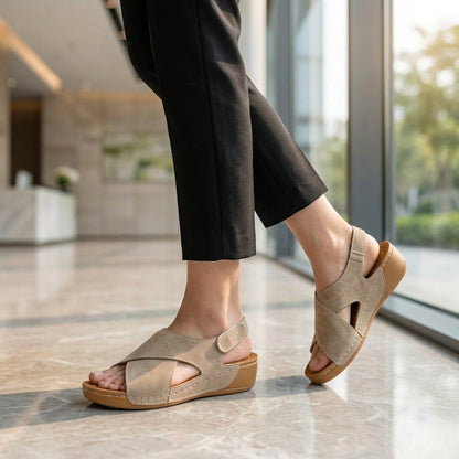 Sandálias ortopédicas ergonómicas — Com apoio do arco do pé para ajudar a aliviar a dor nos pés, estabilizar o calcanhar e reduzir a instabilidade ao caminhar