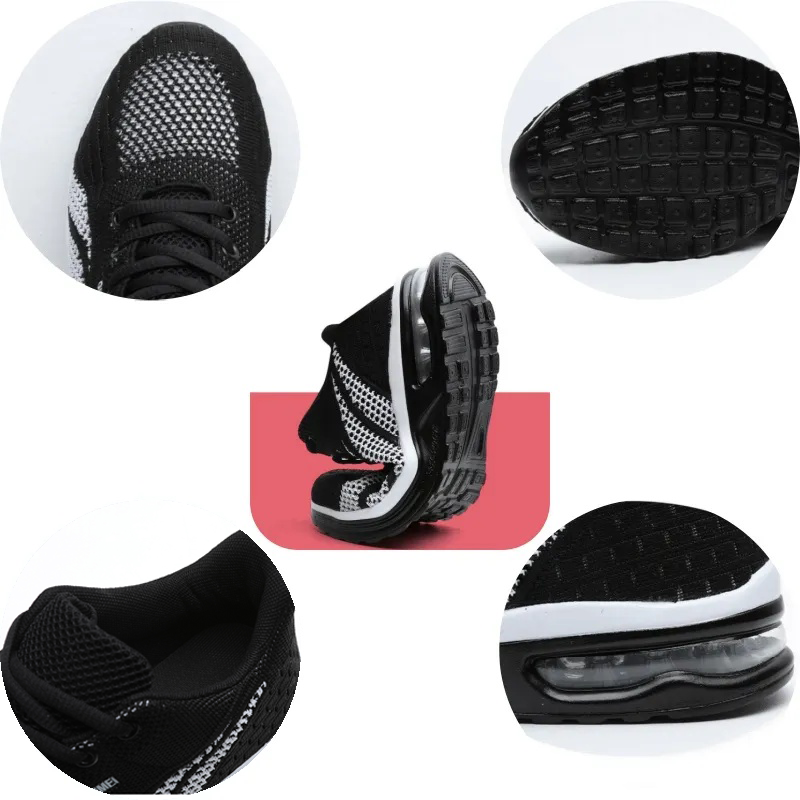 Calçado desportivo ortopédico em malha -- suporte para o arco do pé, amortecimento, proteção para os joelhos, respirável e de secagem rápida.