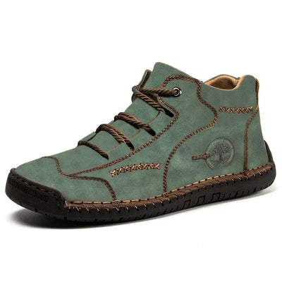 Sapatos ortopédicos casuais e confortáveis — Fabricados em pele de bezerro camurça italiana com apoio para o arco