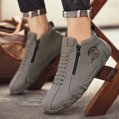 Sapatos ortopédicos confortáveis — apoio ergonómico do arco do pé, alívio da dor, biqueira larga que não aperta o pé.