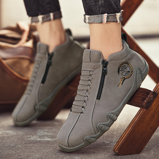 Sapatos ortopédicos confortáveis — apoio ergonómico do arco do pé, alívio da dor, biqueira larga que não aperta o pé.