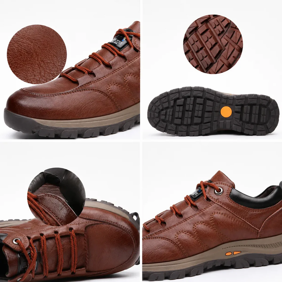 Sapatos ortopédicos confortáveis e casuais — fabricados à mão em pele de vaca italiana, com apoio para o arco do pé, para um caminhar confortável