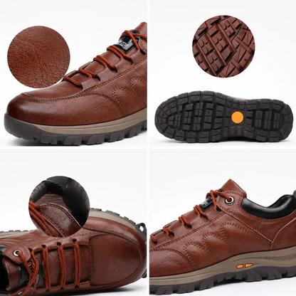 Sapatos ortopédicos confortáveis e casuais — fabricados à mão em pele de vaca italiana, com apoio para o arco do pé, para um caminhar confortável