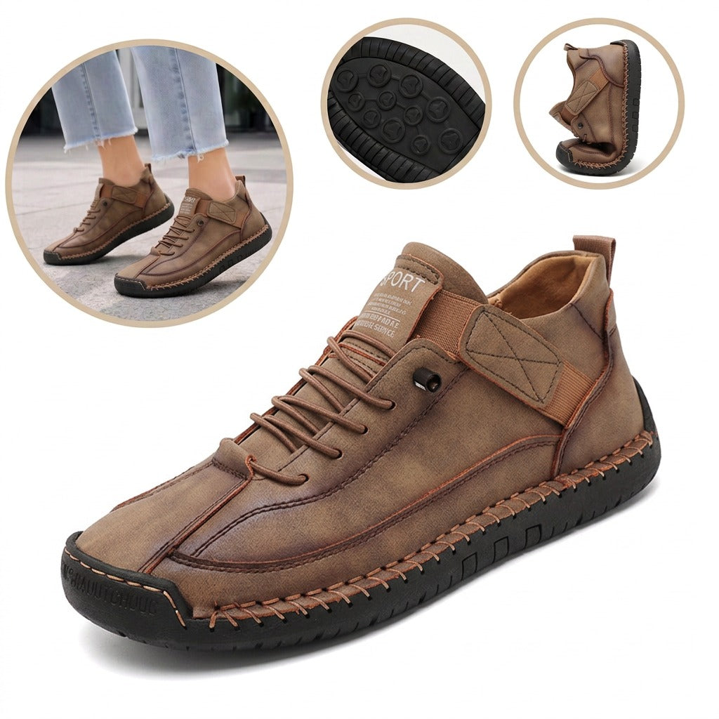 Sapatos ortopédicos confortáveis — macios e confortáveis, com excelente apoio — aliviam as dores nos pés.