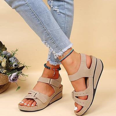 Sandálias ortopédicas estilo romano — apoio do arco do pé, amortecimento elástico e suave, confortáveis e sem apertar