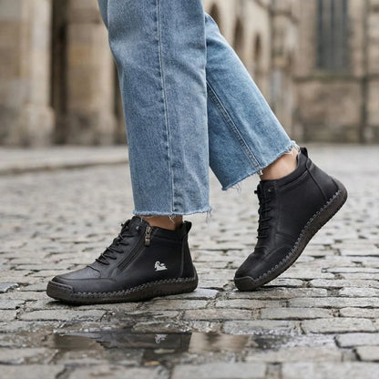 Sapatos ergonómicos com palmilha ortopédica — Couro de vaca italiano de alta qualidade com apoio para o arco do pé, para ajudar a aliviar a dor nos pés