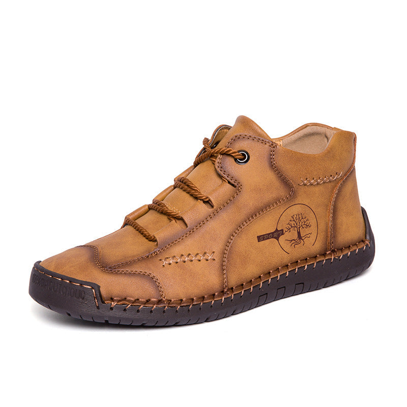 Sapatos ortopédicos casuais e confortáveis — Fabricados em pele de bezerro camurça italiana com apoio para o arco
