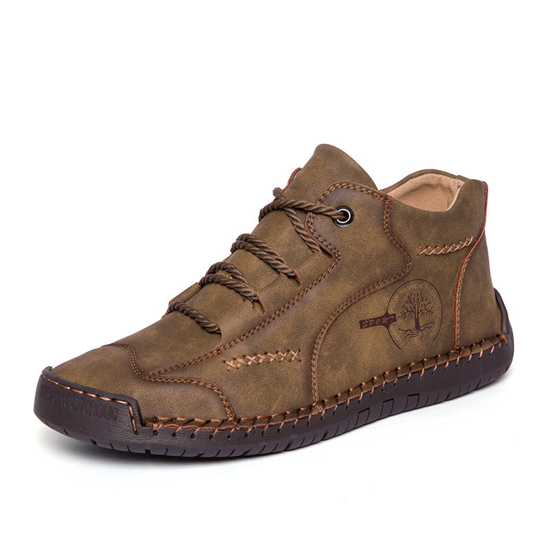 Sapatos ortopédicos casuais e confortáveis — Fabricados em pele de bezerro camurça italiana com apoio para o arco
