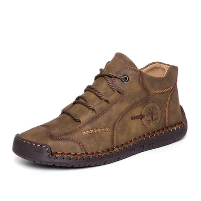 Sapatos ortopédicos casuais e confortáveis — Fabricados em pele de bezerro camurça italiana com apoio para o arco