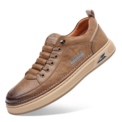 Sapatos ortopédicos confortáveis — costurados à mão, com amortecimento suave e revestimento em pele impermeável.