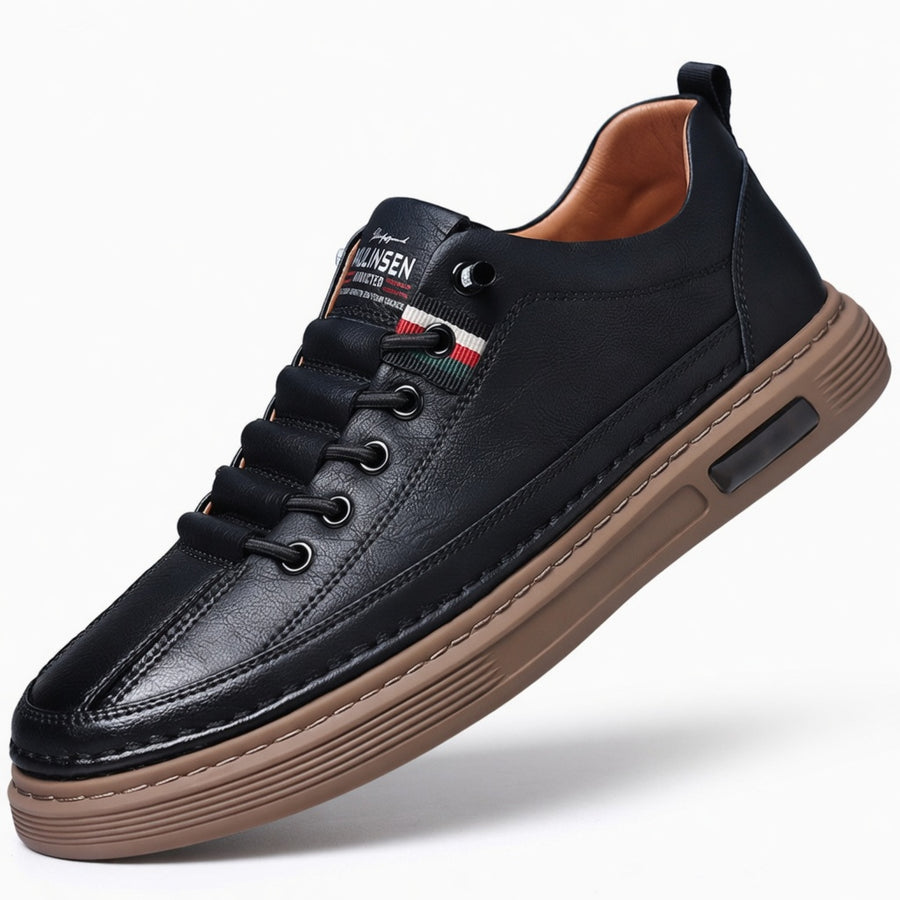 Sapatos ortopédicos confortáveis e casuais – feitos à mão em pele de bovino italiana, com suporte para o arco do pé para uma caminhada confortável.