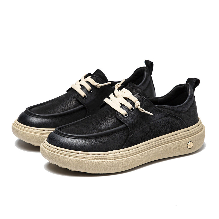 Sapatos ortopédicos casuais e elegantes — com apoio para o arco do pé, para aliviar a dor, e com revestimento em pele de fácil manutenção