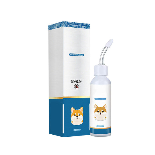Produto de limpeza para as orelhas de cães e gatos